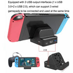 Bộ chuyển đổi phát video HDMI quạt làm mát đế sạc cho Nintendo Switch / Switch OLED SW300, đế sạc quạt làm mát