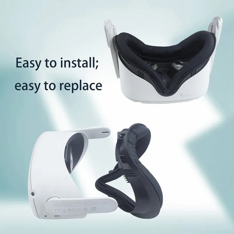 Mặt nạ mắt chống mồ hôi cho tai nghe VR Meta Quest 2, Giá đỡ giao diện khuôn mặt VR, Mặt nạ mắt chống mồ hôi (Đen)