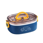 Large Capacity Oval Divided Portable Office Insulation Lunch Box, 600ml (Stainless Yellow), 600ml (Stainless Purple), 1.2L (Stainless Yellow), 1.2L (Stainless Purple), 600ml (Plastic Blue), 600ml (Plastic Yellow), 600ml (Plastic Purple)                ...