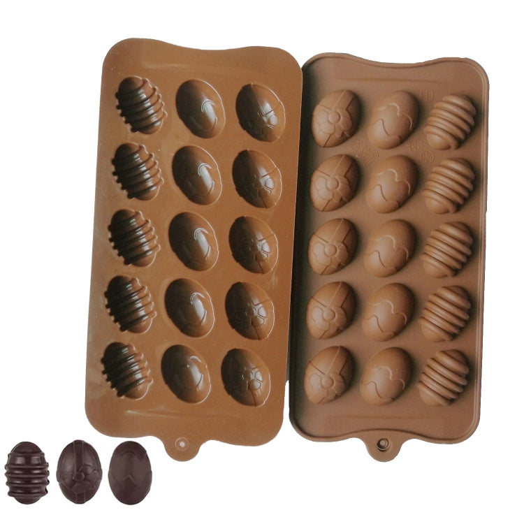 Khuôn Socola Silicone Trứng Màu Sắc Mini Phục Sinh, 15 Trứng