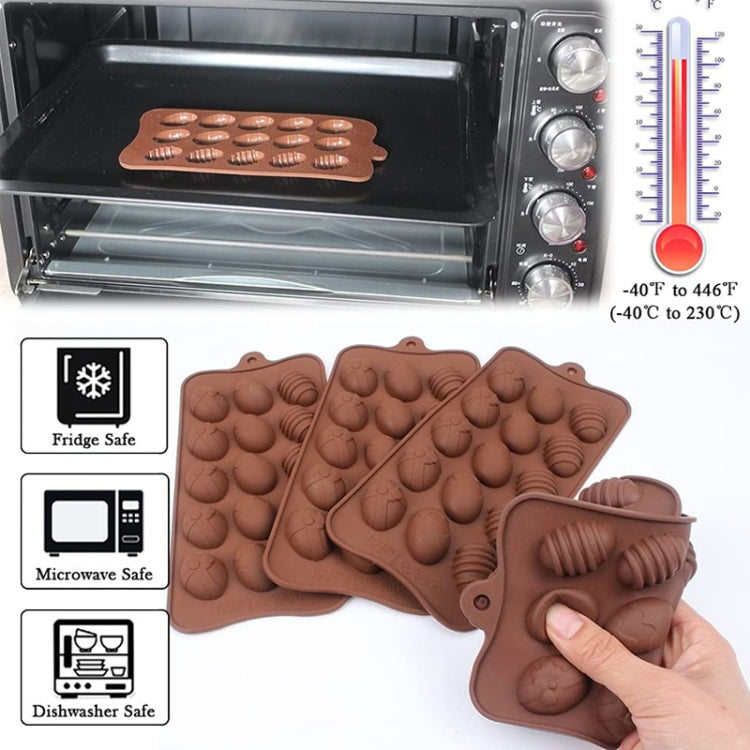 Khuôn Socola Silicone Trứng Màu Sắc Mini Phục Sinh, 15 Trứng