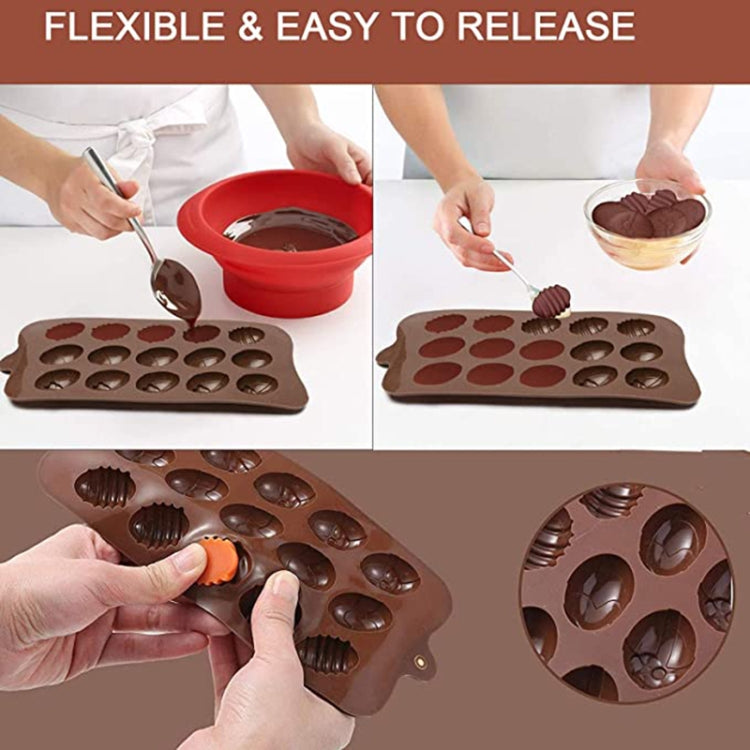 Khuôn Socola Silicone Trứng Màu Sắc Mini Phục Sinh, 15 Trứng