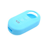 For Fiat 500 2pcs Folding 3 Button Remote Control Silicone Case