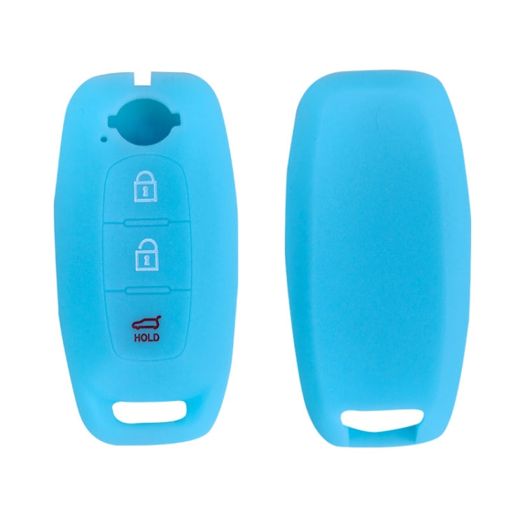 For 2023 Nissan Altima 2pcs Three-Button Key Silicone Protective Case, Black, Red, Rose Red, Pink, Blue, Apple Green, Orange, Sea Blue, Purple, Luminous Blue, Luminous Green, White