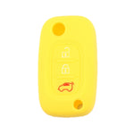 For Mercedes-Benz Smart Folding 2pcs 3 Button Silicone Key Case, Rose Red, Pink, Orange, Yellow, Apple Green, Sea Blue, Light Blue, Purple, White Gray, Black