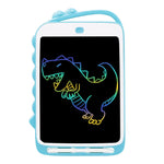 Bảng viết LCD 10 inch hình khủng long hoạt hình nhiều màu cho trẻ em, 10 inch (Xanh nhạt)