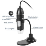 Kính hiển vi kỹ thuật số cầm tay có đèn LED A8 50X-1000X chân đế ống hút USB, A8 50X-1000X