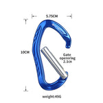 XINDA 22KN Móc khóa nhôm leo núi khóa nhanh thẳng có lò xo, XD-8126 (xanh dương), XD-8126 (đen), XD-8126 (đỏ), XD-8126 (cam), XD-8126 (bạc)