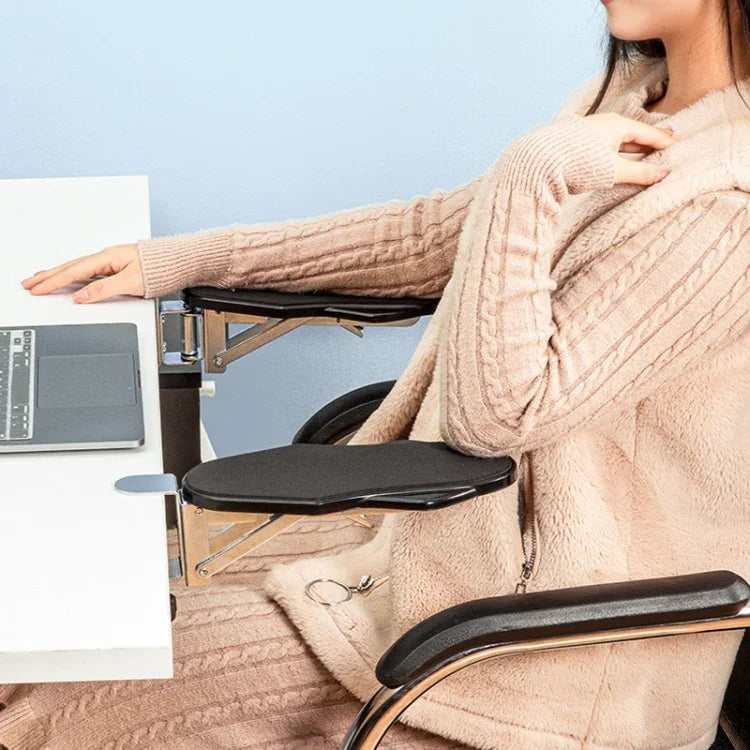Miếng đệm mút kê tay bàn máy tính không cần đục lỗ, Giá đỡ tay đa năng, Cơ bản, Gấp, Gấp xoay