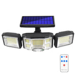 Đèn pha cảm biến xoay ba chiều LED năng lượng mặt trời có điều khiển từ xa, 192LED tích hợp, 192COB tích hợp, 192LED tách rời, 192COB tách rời