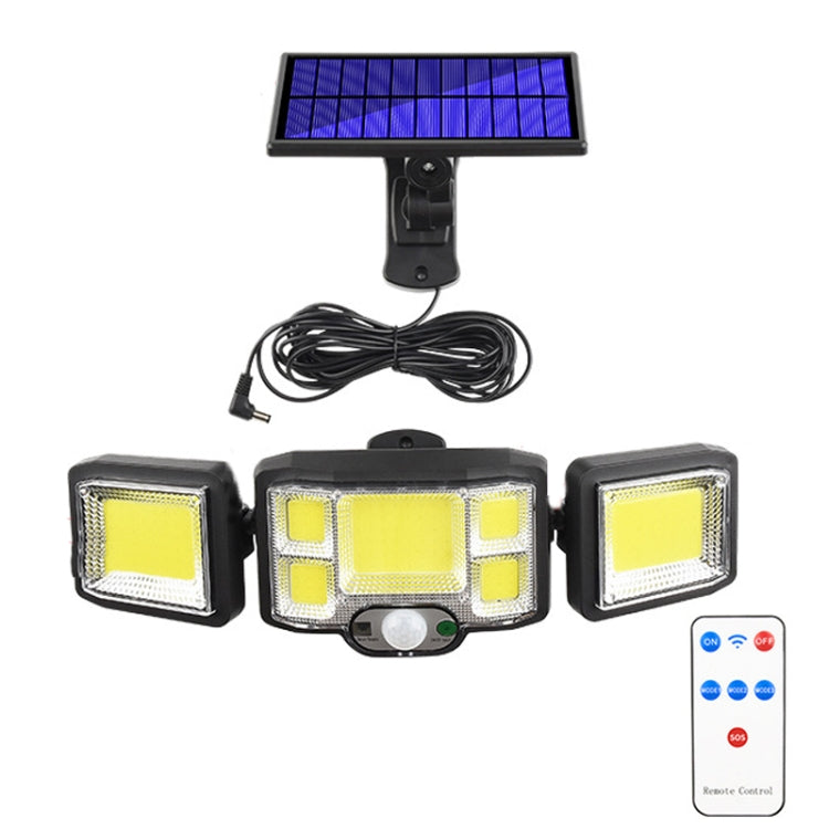 Đèn pha cảm biến xoay ba chiều LED năng lượng mặt trời có điều khiển từ xa, 192LED tích hợp, 192COB tích hợp, 192LED tách rời, 192COB tách rời