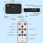 A2 NFC 5.1 Bluetooth Bộ thu phát nhận USB/Thẻ TF/AUX/RCA, A2