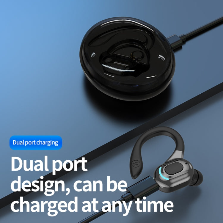 Tai nghe Bluetooth không dây stereo đeo tai F8 kèm hộp sạc, Kèm hộp sạc (Tai đơn Đen), Kèm hộp sạc (Tai đơn Xanh Dương), Kèm hộp sạc (Tai đơn Đỏ), Kèm hộp sạc (Tai đơn Xanh Lá)