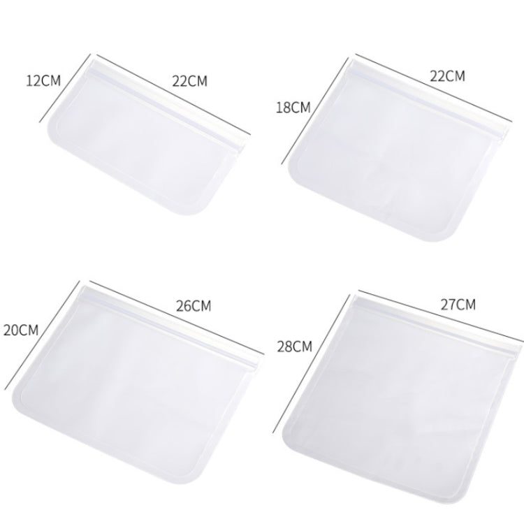 10 túi bảo quản thực phẩm có thể tái sử dụng EVA cho tủ lạnh, Kích thước:, Nhỏ, Trung bình, Lớn, Rất lớn