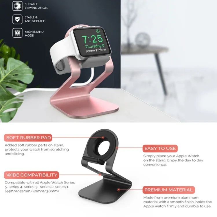 Đế đứng hợp kim nhôm AhaStyle ST03 cho Apple Watch Series, ST03 (Bạc)