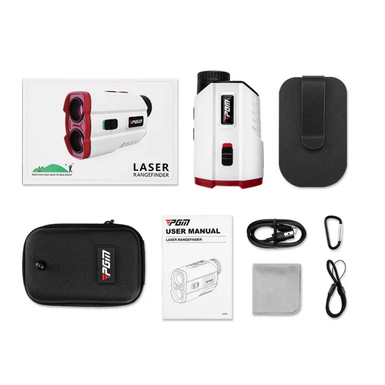 Máy đo khoảng cách laser golf chống nước PGM JQ015 IP54, khoảng cách đo: 400m, khoảng cách đo: 600m (Màu trắng)