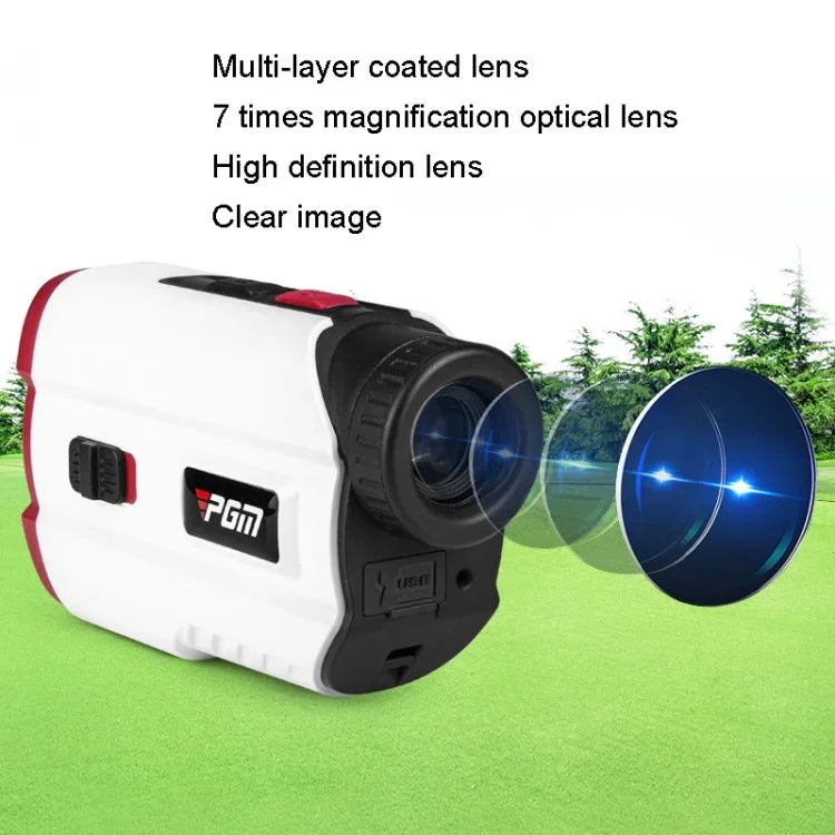 Máy đo khoảng cách laser golf chống nước PGM JQ015 IP54, khoảng cách đo: 400m, khoảng cách đo: 600m (Màu trắng)