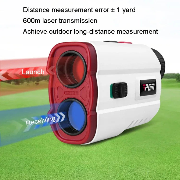 Máy đo khoảng cách laser golf chống nước PGM JQ015 IP54, khoảng cách đo: 400m, khoảng cách đo: 600m (Màu trắng)