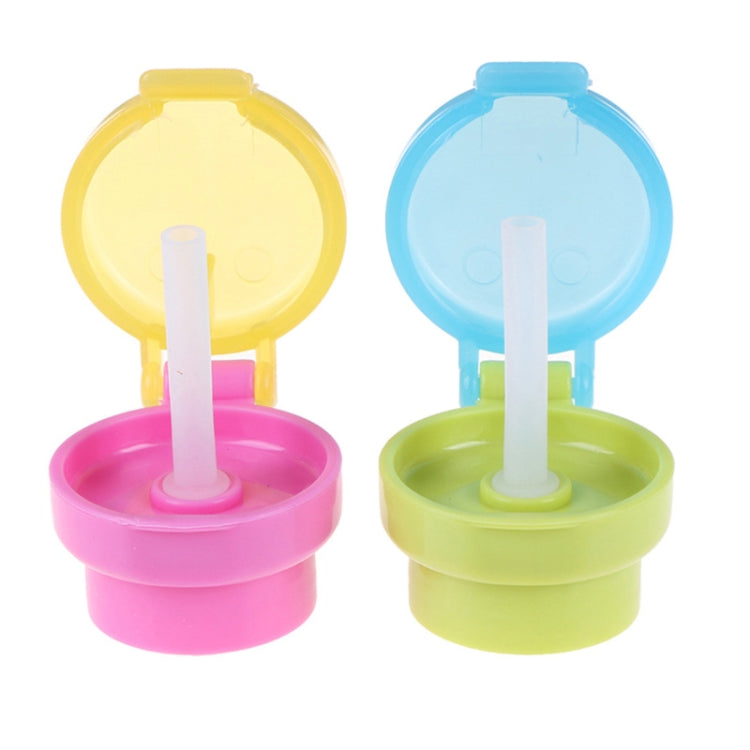 2 nắp ống hút cho bé CJ07205, nắp ống hút di động cho trẻ em, 2 nắp màu xanh lá, 2 nắp màu hồng