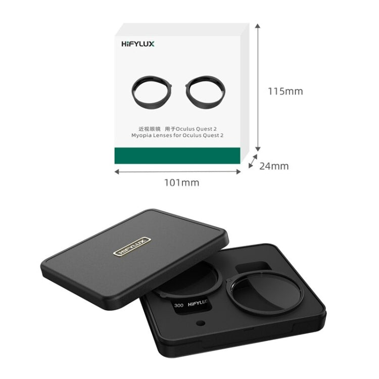 Khung ống kính cận thị aspheric resin 1 cặp phụ kiện kính VR Hifylux Q2-QF11 cho Oculus Quest 2