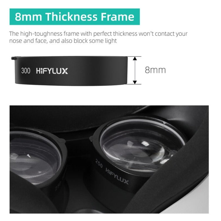 Khung ống kính cận thị aspheric resin 1 cặp phụ kiện kính VR Hifylux Q2-QF11 cho Oculus Quest 2