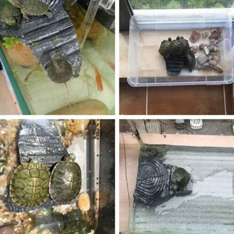 Bệ leo bể thủy sinh cho rùa Turtle Aquascape, hang ẩn cho bò sát, bệ rùa ba chân, nhỏ, lớn