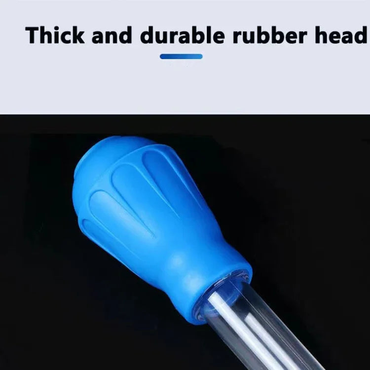 Ống hút thay nước bể cá nhỏ, ống hút mini thủ công, màu xanh dương, xanh lá