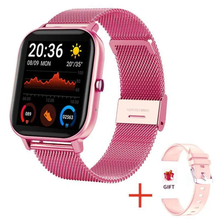 Đồng hồ thông minh H10 màn hình 1.69 inch gọi Bluetooth, hỗ trợ theo dõi nhịp tim/huyết áp/giấc ngủ, Đen, Hồng, Vàng, Xám, Lưới xanh + Silicone, Lưới đen + Silicone, Lưới hồng + Silicone, Lưới vàng + Silicone, Lưới bạc + Silicone