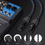 Cáp âm thanh Canon dây đực sang dây cái cho micro, bộ khuếch đại công suất XLR, KN006 dài 1m, 1.5m, 2m, 3m, 5m, 10m, 15m, 20m