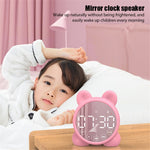 P1 Mini Card Mirror Clock Wireless Bluetooth Speaker with FM Radio