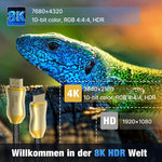 Cáp HDMI phiên bản 2.1 8K 60Hz cho PS4, máy chiếu, laptop, đầu thu, HD803 1m, HD803 1.5m, HD803 2m, HD803 3m, HD803 5m, HD803 10m, HD803 15m