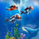 2 chiếc đồ trang trí bể cá Diver Aquarium Aquascape, màu đen thường, hồng thường, xanh thường, xanh dương có camera, đen có camera, hồng có camera, xanh có camera, cam có camera, xanh dương thường, cam thường
