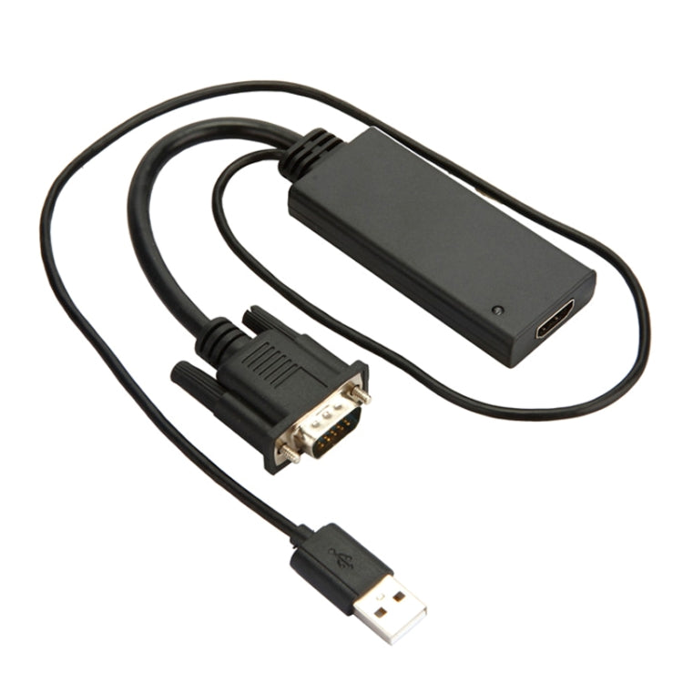 Cáp chuyển đổi VGA sang HDMI HD55Y VGA+USB sang HD 1080P có nguồn, VGA+USB sang HDMI