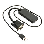 Cáp chuyển đổi VGA sang HDMI HD55Y VGA+USB sang HD 1080P có nguồn, VGA+USB sang HDMI