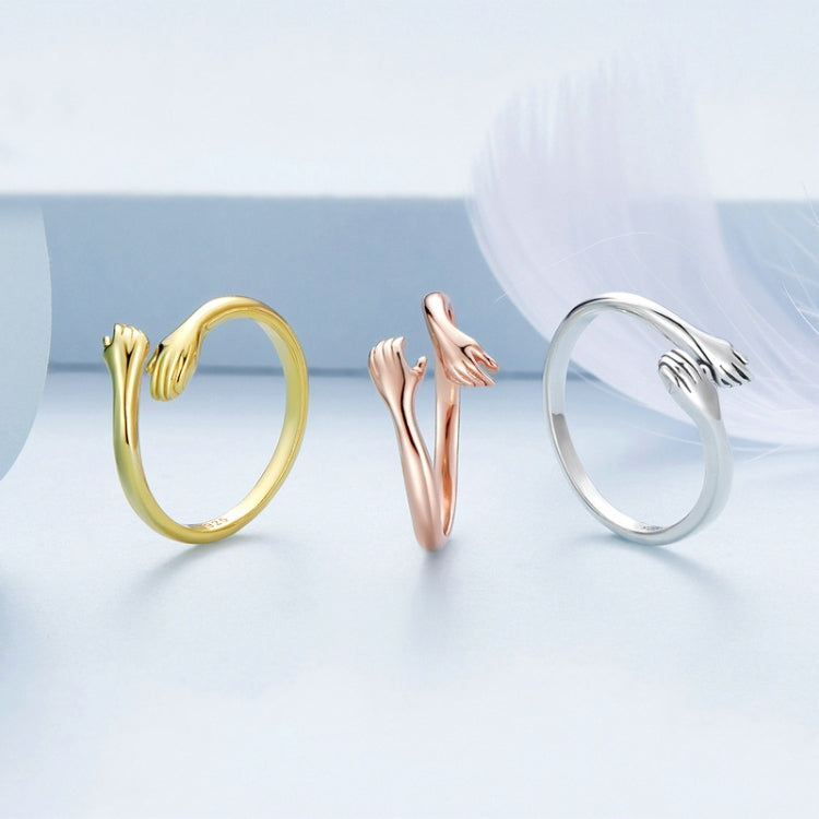 Nhẫn điều chỉnh mở ôm ấm bằng bạc Sterling S925, BSR176, BSR176-B, BSR176-C
