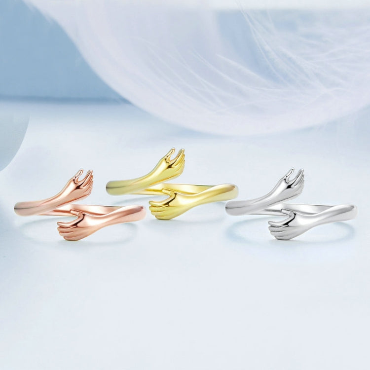 Nhẫn điều chỉnh mở ôm ấm bằng bạc Sterling S925, BSR176, BSR176-B, BSR176-C