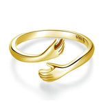 Nhẫn điều chỉnh mở ôm ấm bằng bạc Sterling S925, BSR176, BSR176-B, BSR176-C
