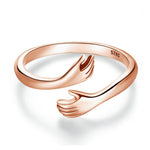 Nhẫn điều chỉnh mở ôm ấm bằng bạc Sterling S925, BSR176, BSR176-B, BSR176-C