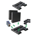 Giá đỡ quạt làm mát đứng cho PS4 / PS4 Slim / PS4 Pro kèm sạc đôi cho tay cầm, JL-P1908