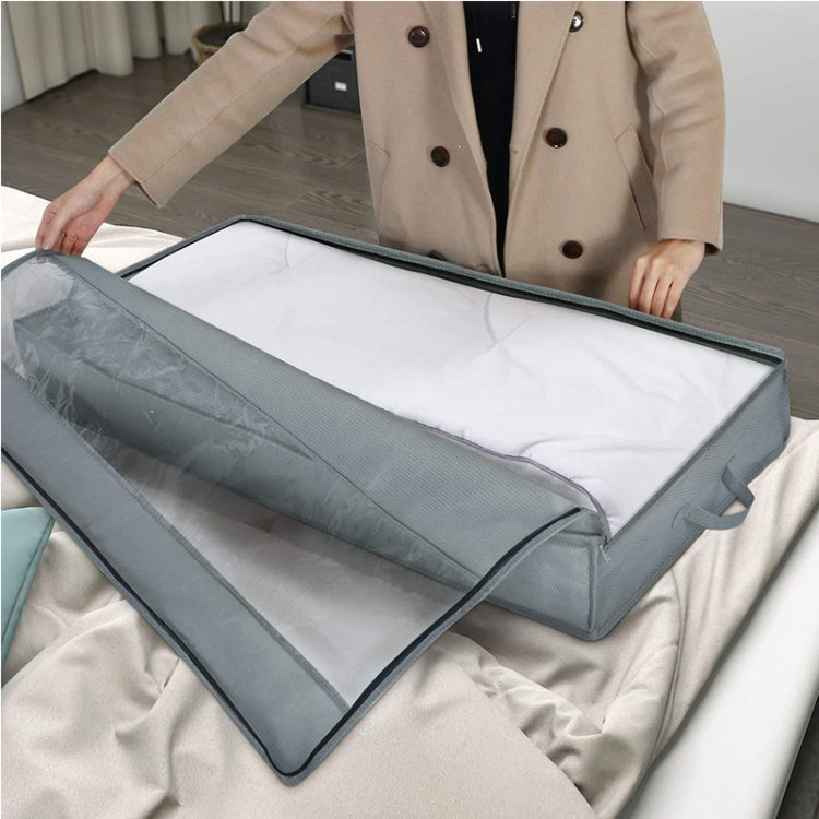 Túi đựng chăn không dệt, chống bụi dùng trong nhà, túi đóng gói chuyển nhà, kích thước 100 x 50 x 15cm, màu xám nhạt, xám đậm, đen
