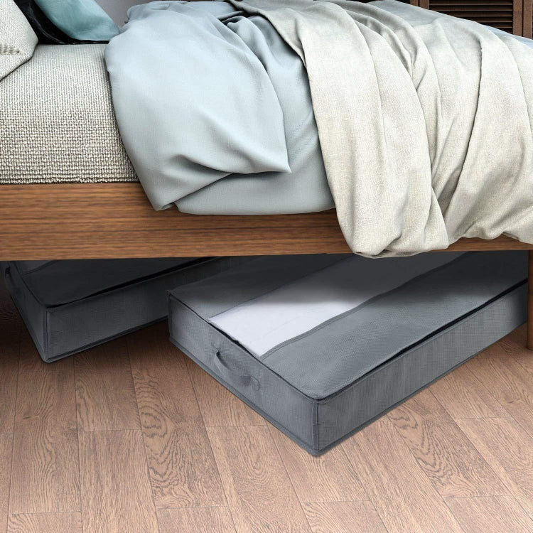 Túi đựng chăn không dệt, chống bụi dùng trong nhà, túi đóng gói chuyển nhà, kích thước 100 x 50 x 15cm, màu xám nhạt, xám đậm, đen