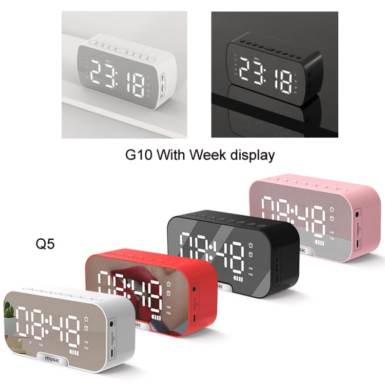 Loa Bluetooth thẻ di động ngoài trời, đồng hồ radio nhỏ, Q5 Đen 1400mAh, Q5 Trắng 1400mAh