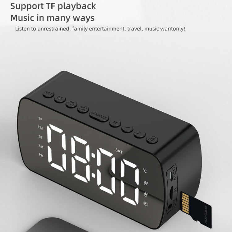 Loa Bluetooth thẻ di động ngoài trời, đồng hồ radio nhỏ, Q5 Đen 1400mAh, Q5 Trắng 1400mAh