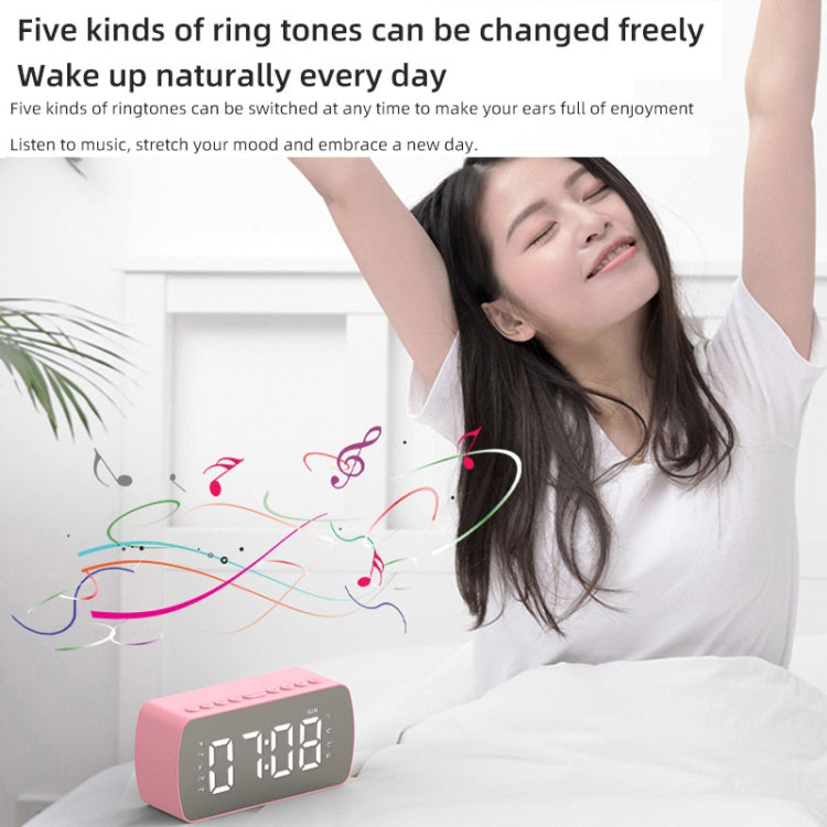 Loa Bluetooth thẻ di động ngoài trời, đồng hồ radio nhỏ, Q5 Đen 1400mAh, Q5 Trắng 1400mAh