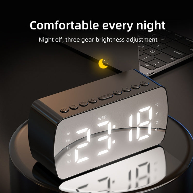 Loa Bluetooth thẻ di động ngoài trời, đồng hồ radio nhỏ, Q5 Đen 1400mAh, Q5 Trắng 1400mAh