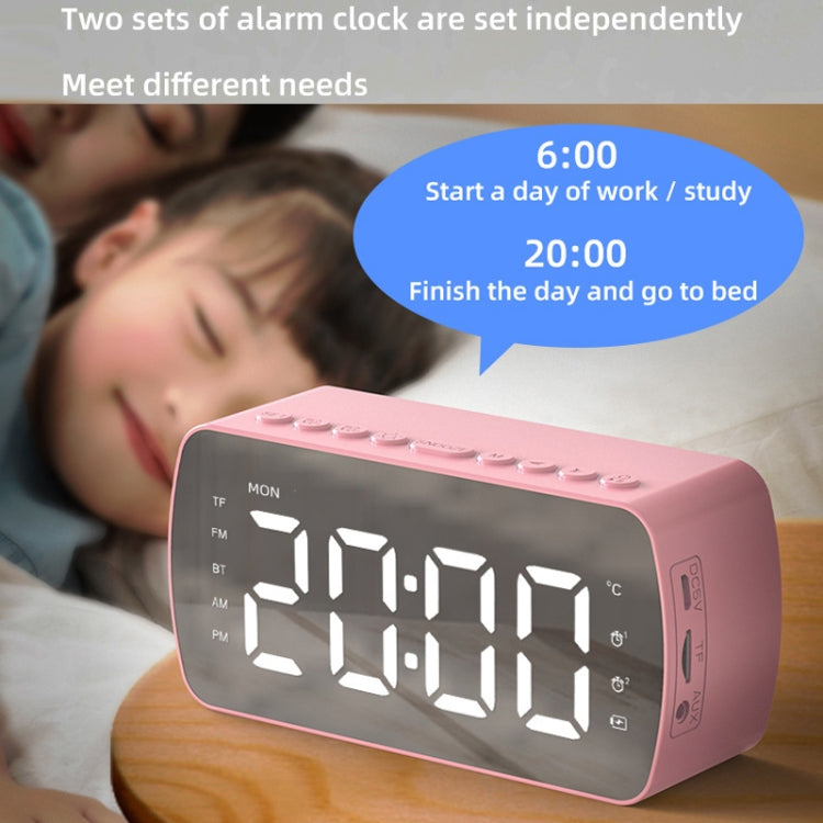 Loa Bluetooth thẻ di động ngoài trời, đồng hồ radio nhỏ, Q5 Đen 1400mAh, Q5 Trắng 1400mAh