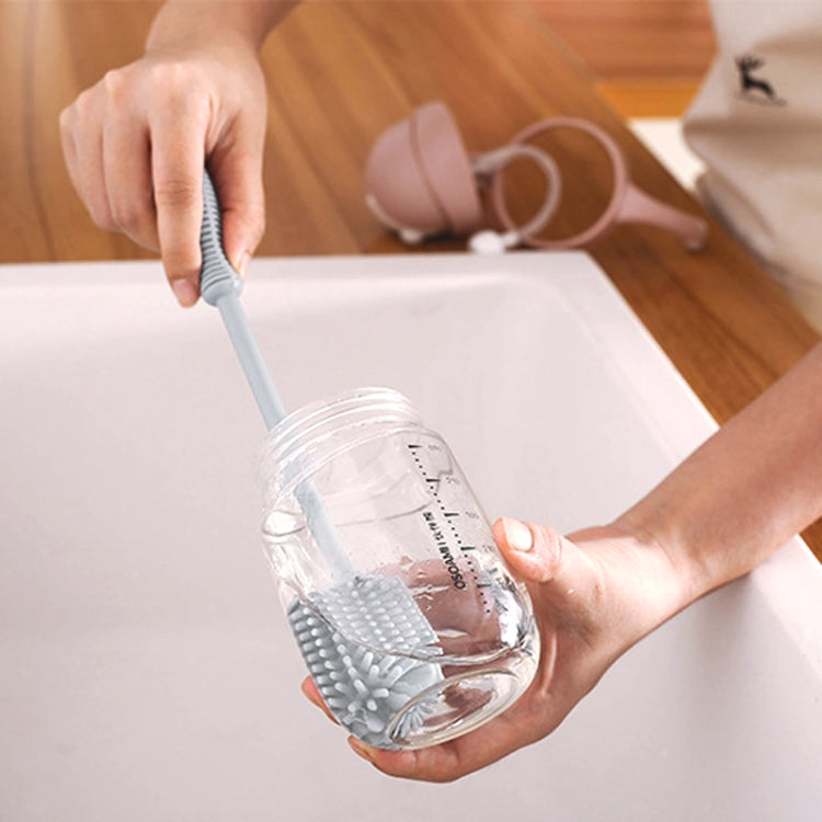 Bàn chải chai thủy tinh silicone gia dụng, bàn chải bình giữ nhiệt nhà bếp, Dài