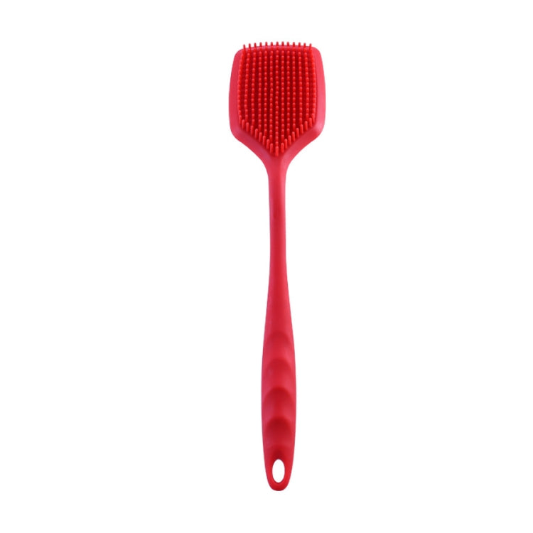 Bàn chải chà nồi tích hợp silicone ZYA-251, bàn chải làm sạch nhà bếp gia dụng, bàn chải rửa bát, Màu đỏ