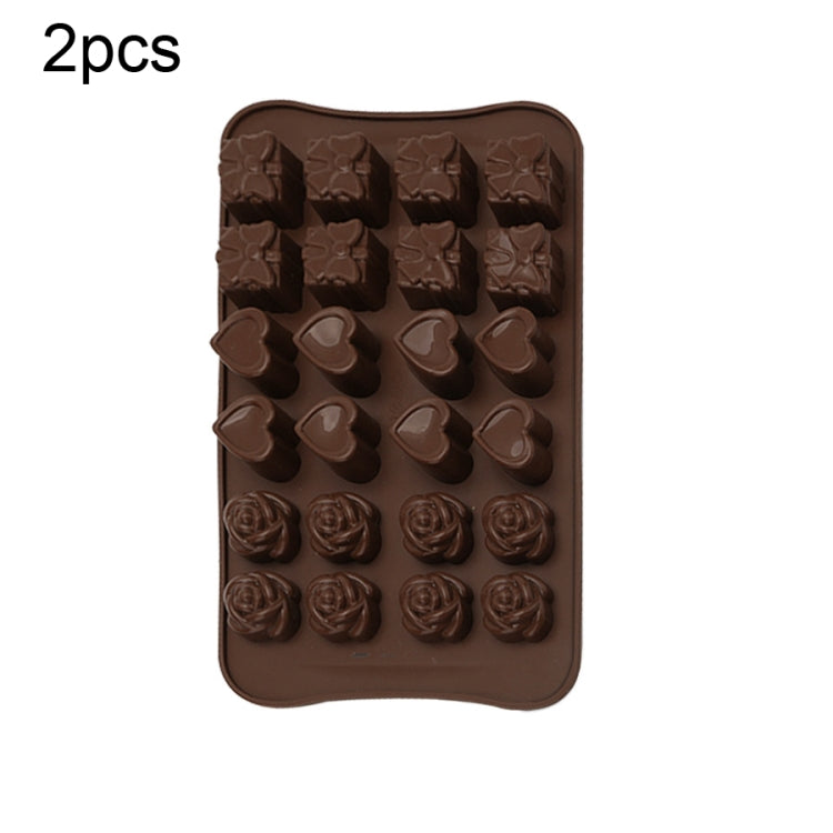 2 khuôn silicone làm socola, thạch, kẹo Giáng Sinh, Kiểu:, Hộp quà, Vỏ sò, Ngôi sao, Trái tim
