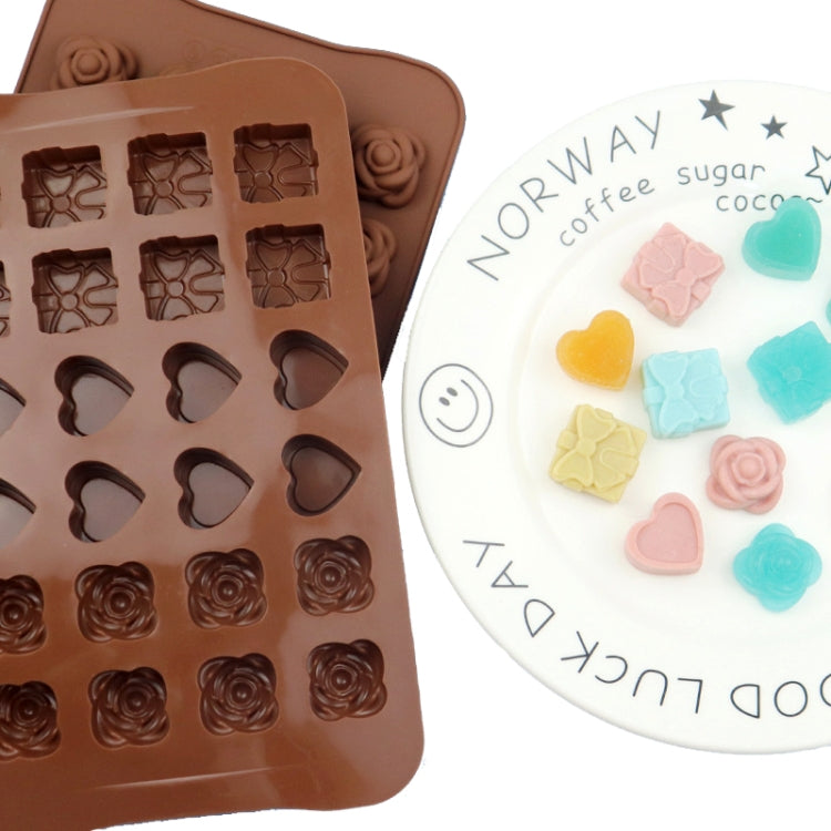 2 khuôn silicone làm socola, thạch, kẹo Giáng Sinh, Kiểu:, Hộp quà, Vỏ sò, Ngôi sao, Trái tim